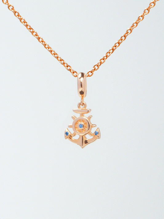 Triumphant 18K Rose Gold Seaman Necklace Set PN012RGSET
