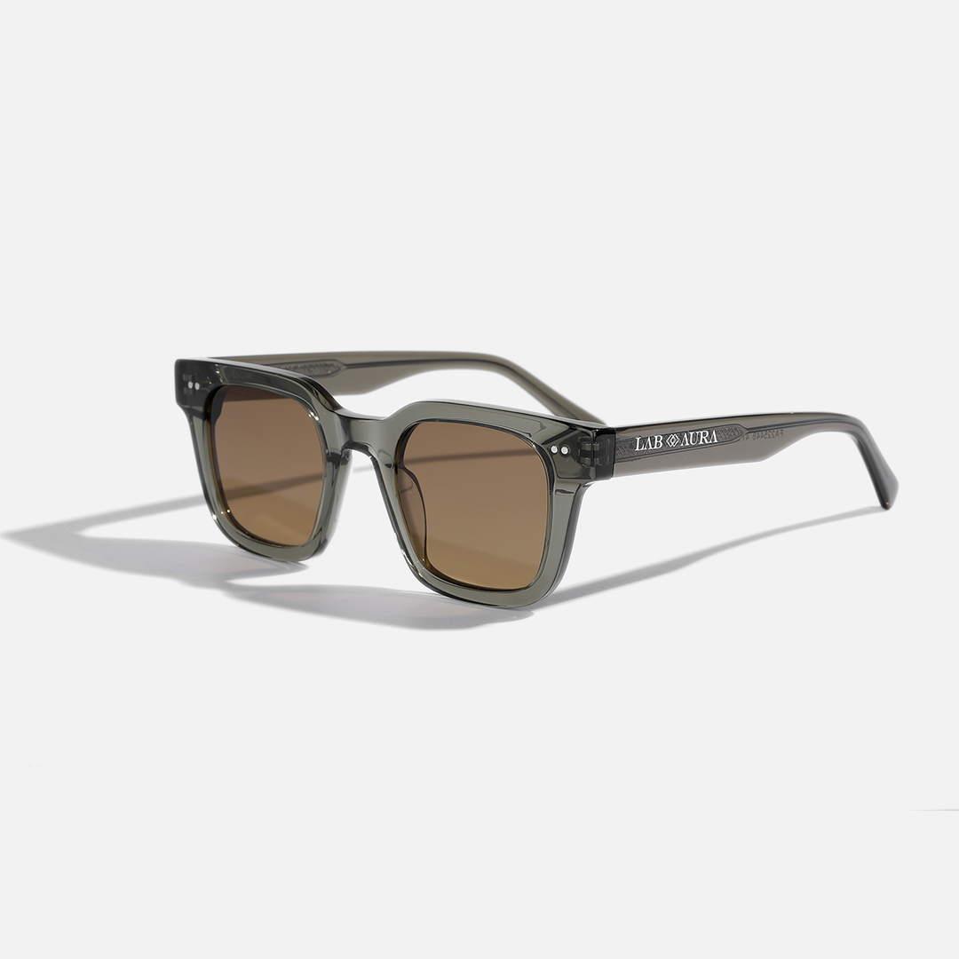 Acetate-square-olive green-sunglasses-Palette