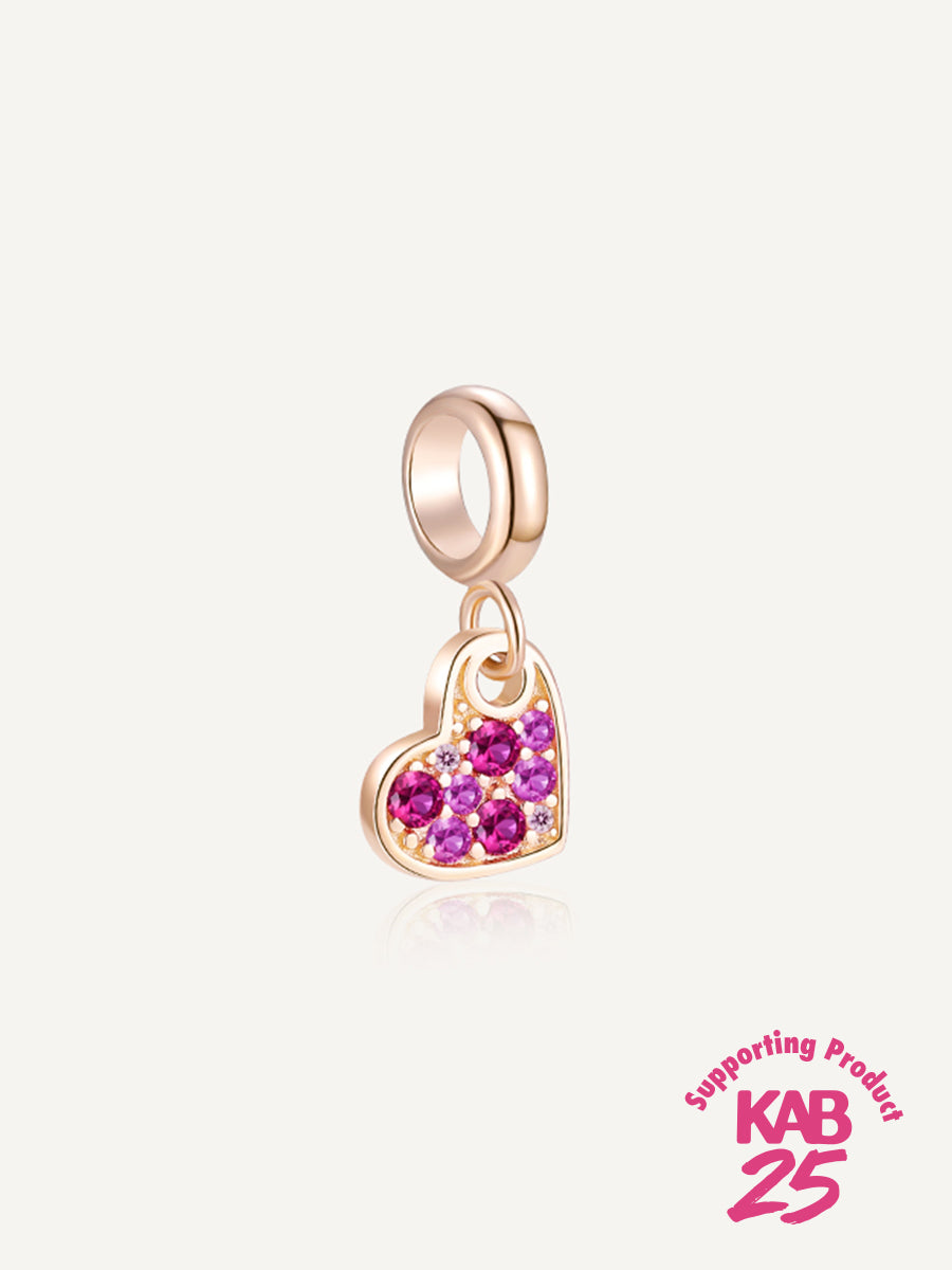 Blushing Heart Charm PC004