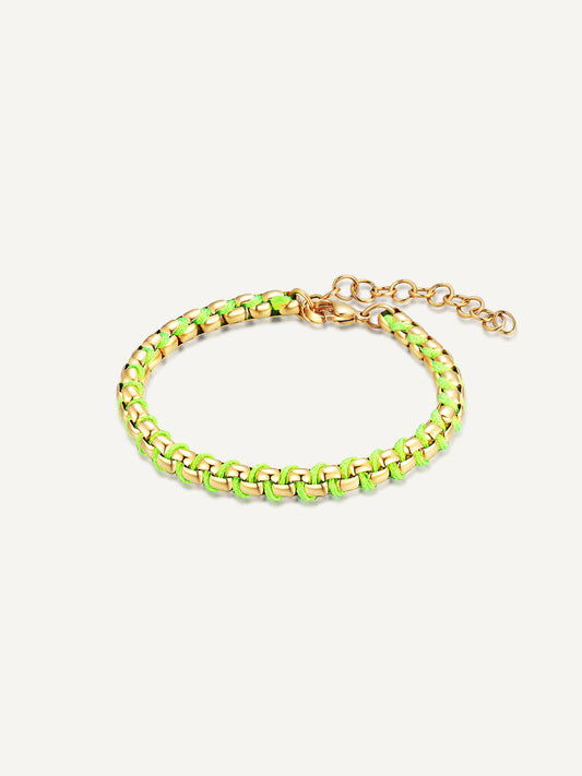 18kgold-Stainless Steel-bracelet-chartreuse-Rizzing
