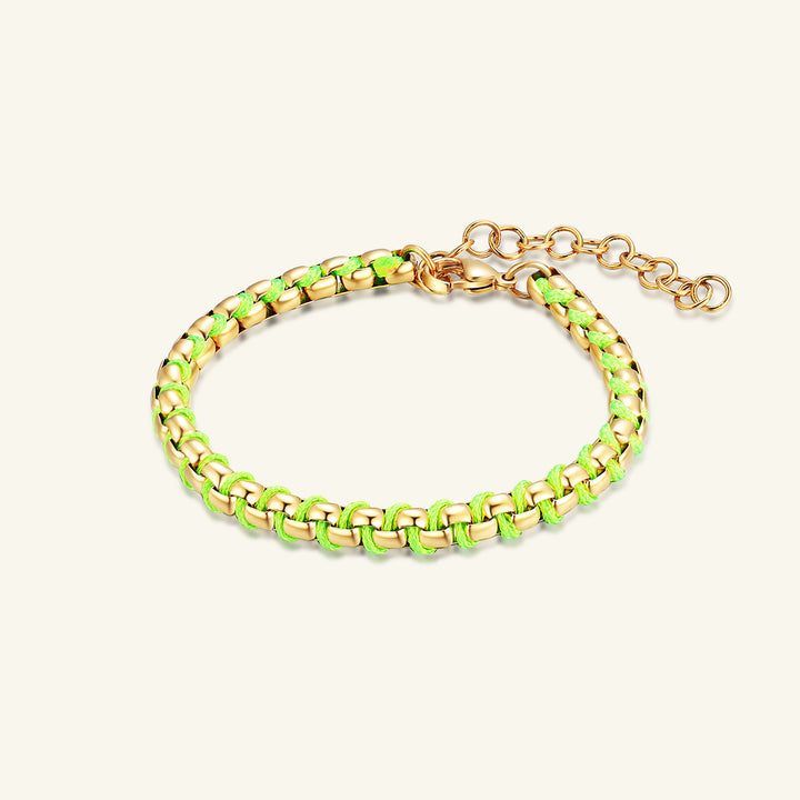 18kgold-Stainless Steel-bracelet-chartreuse-Rizzing