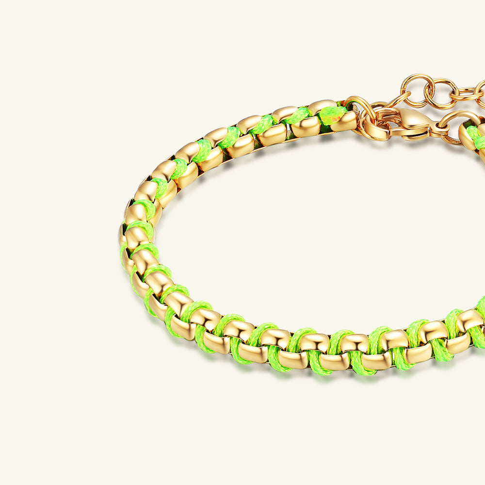 18kgold-Stainless Steel-bracelet-chartreuse-Rizzing