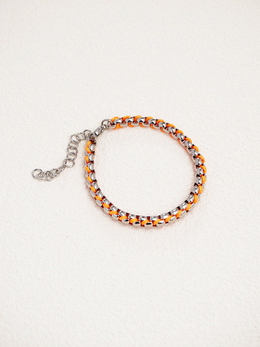 Woven box chain Neon color bracelet RB004