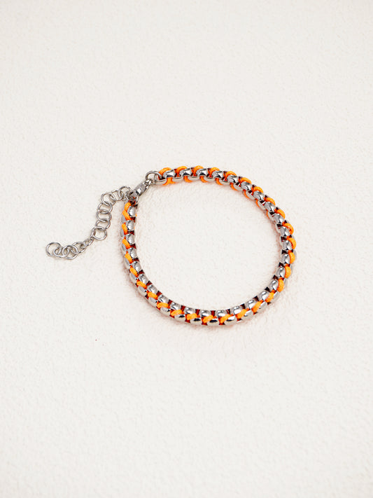 Woven box chain Neon color bracelet RB004