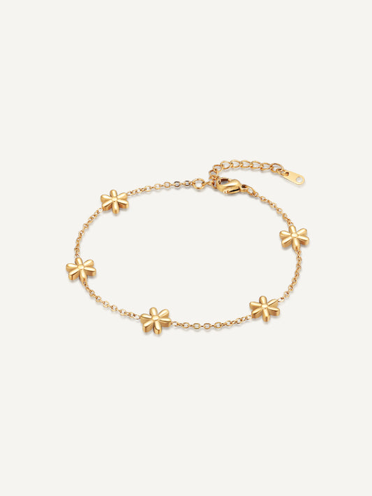 Stainless Steel-bracelet-floral-Gold-Rizzing