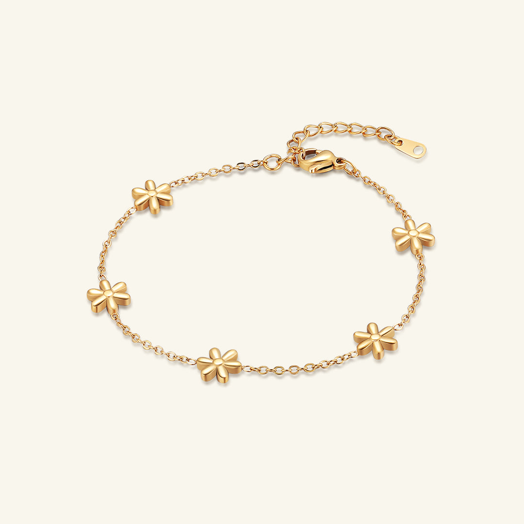 Stainless Steel-bracelet-floral-Gold-Rizzing