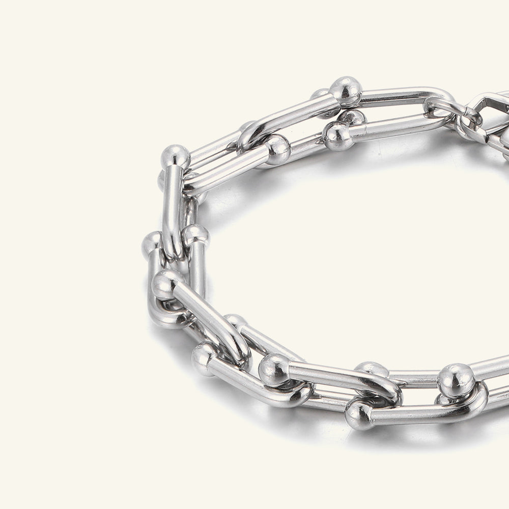 Stainless Steel-bracelet-sliver-rizzing