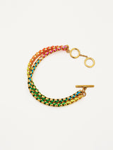 Gold Hand-woven Rainbow Layered Bracelet RB020