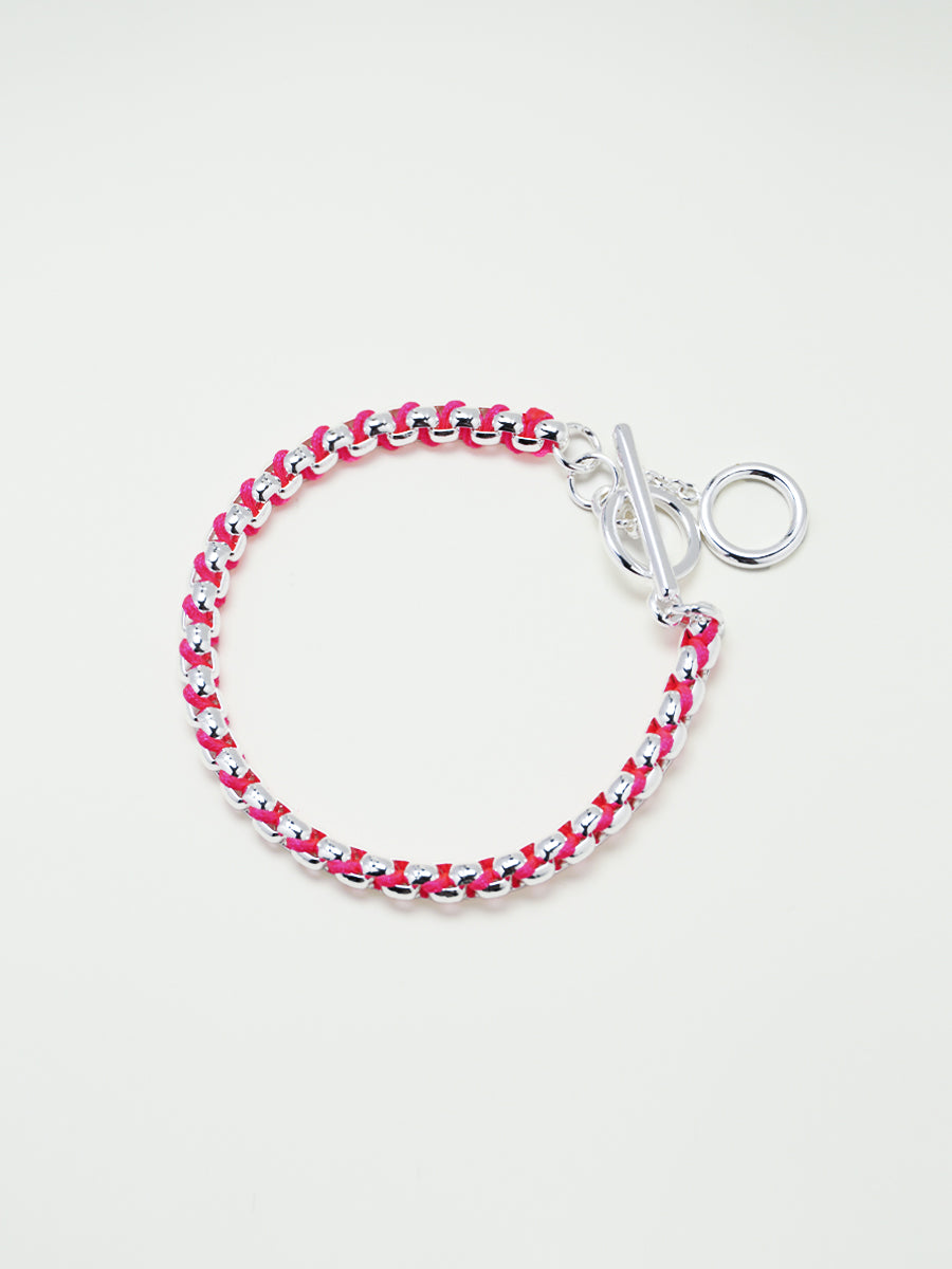 Silver Rainbow Hand-woven Bracelet RB021
