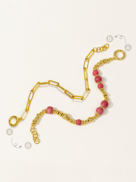 18K Gold Lychee Berry Eco-Made Ceramic Bracelet Set