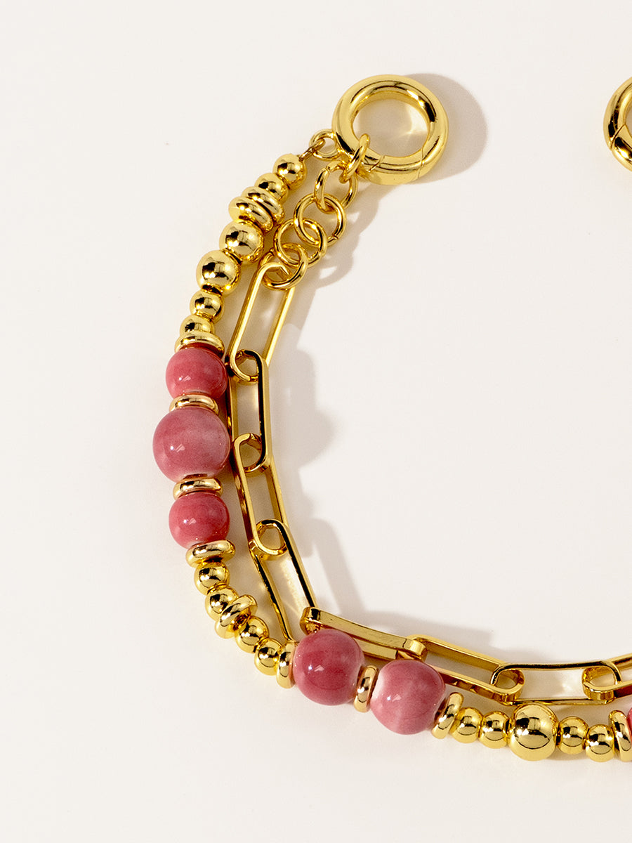 18K Gold Lychee Berry Eco-Made Ceramic Bracelet Set