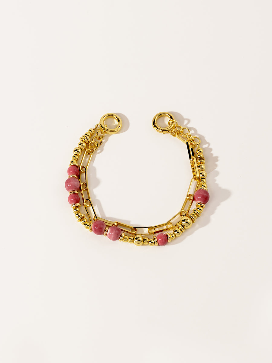 18K Gold Lychee Berry Eco-Made Ceramic Bracelet Set