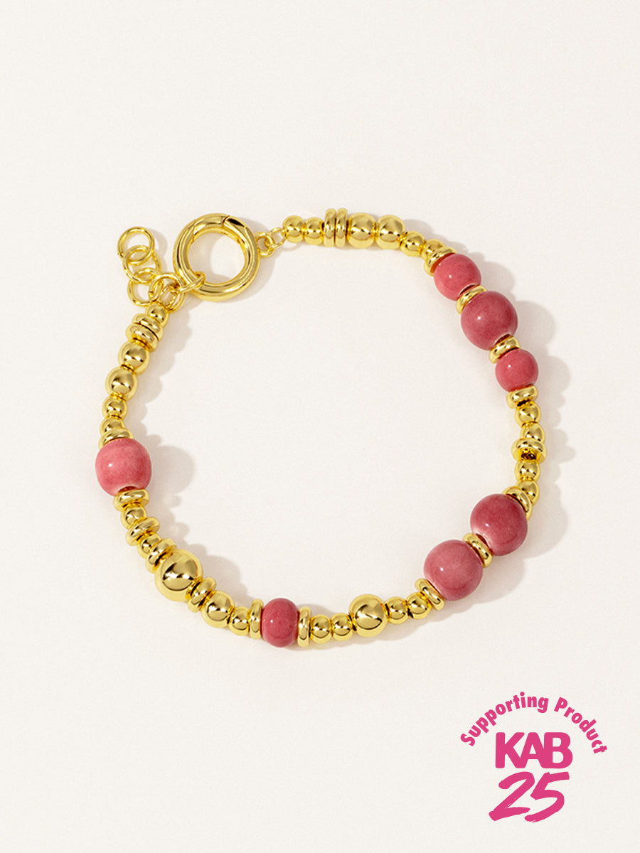 18K Gold Lychee Eco-Made Ceramic Bracelet RB035