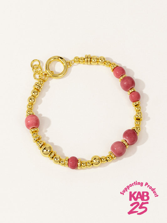 18K Gold Lychee Eco-Made Ceramic Bracelet RB035