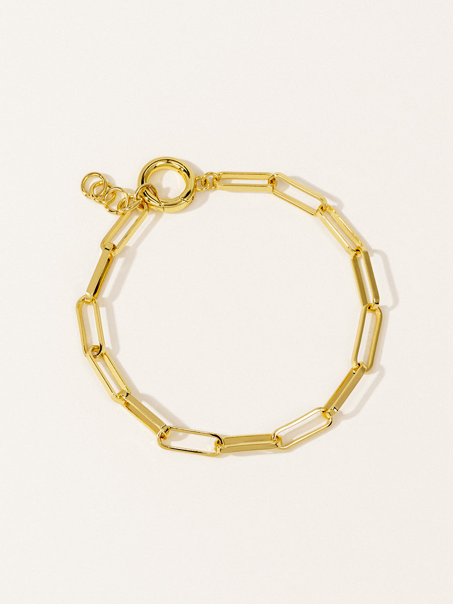 18K Gold Link Chain Bracelet RB037