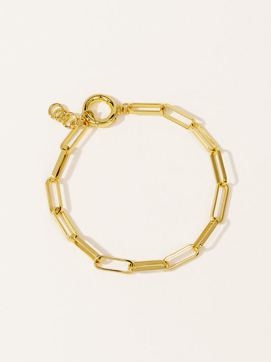 18K Gold Link Chain Bracelet RB037