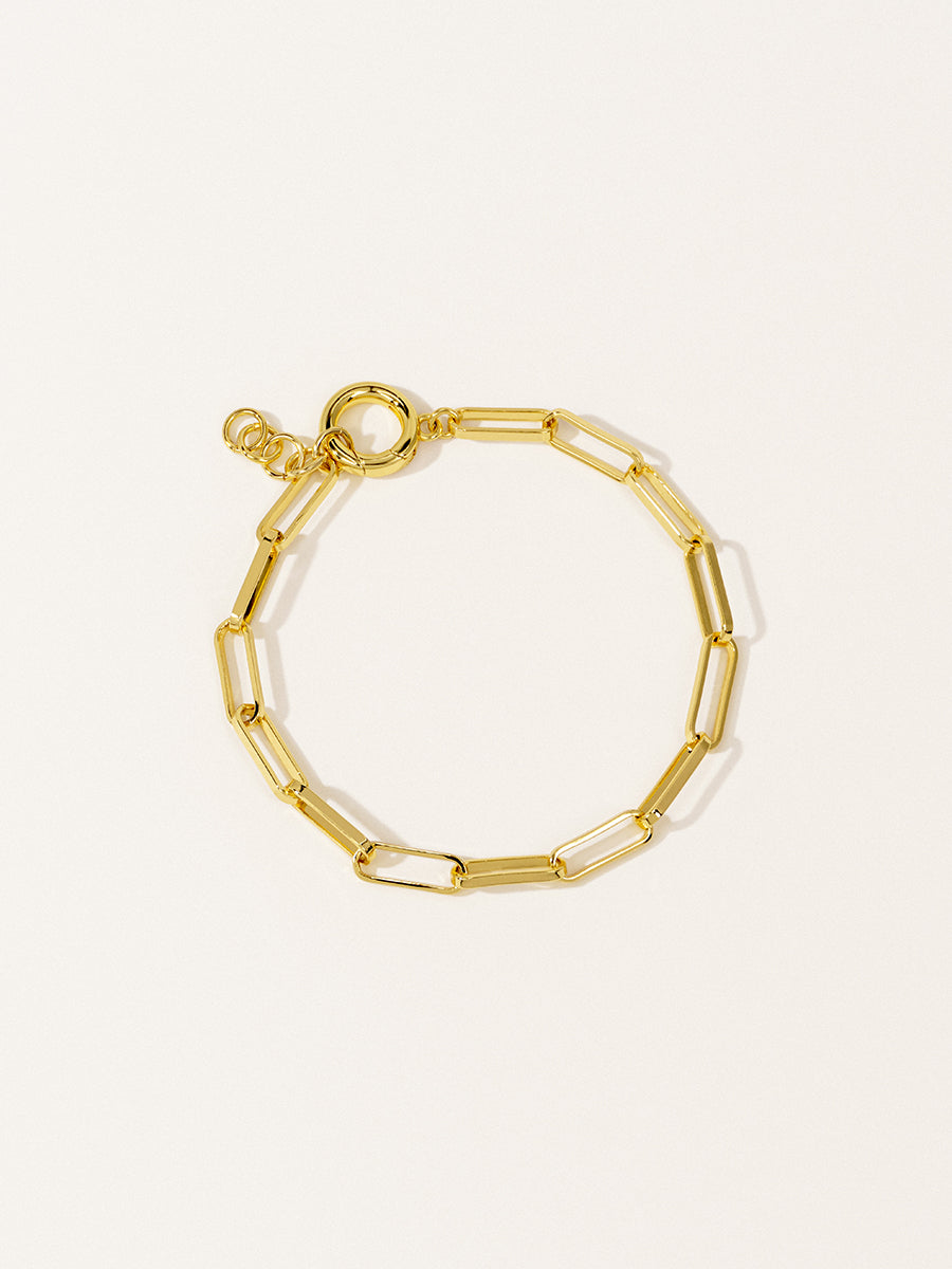18K Gold Link Chain Bracelet RB037