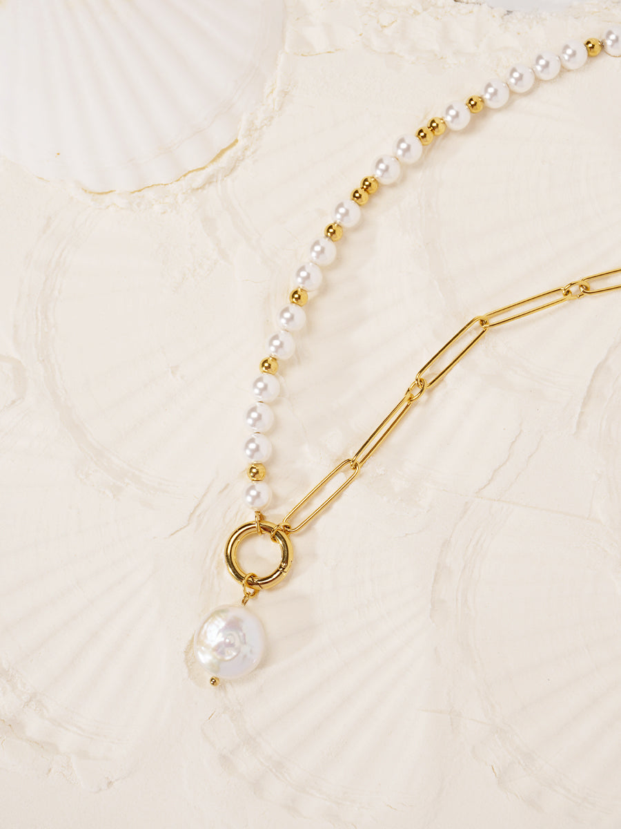 Nymph Baroque Pearl 18K Gold Necklace