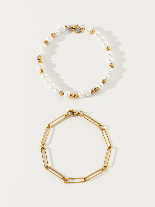 Nymph Pearl 18K Gold Bracelets Sets