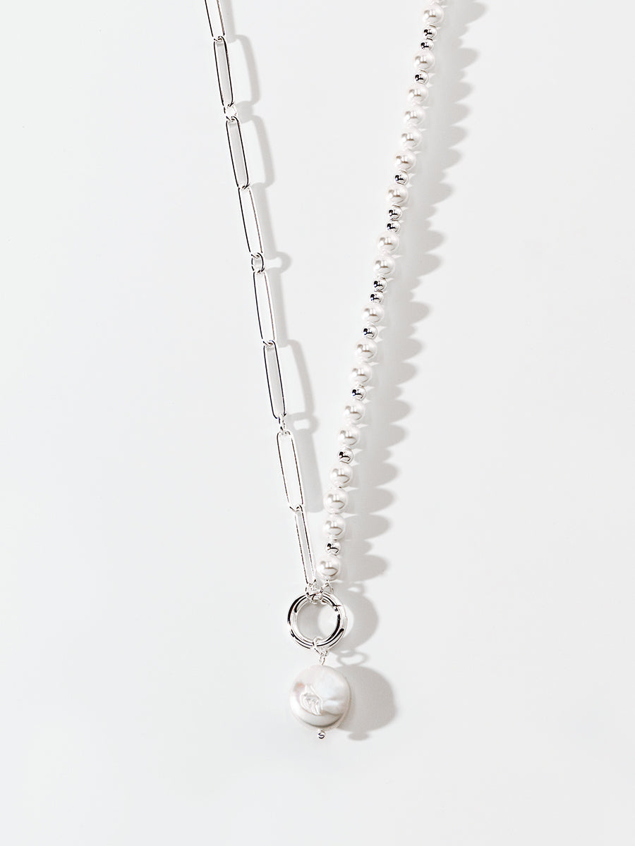 Nymph Baroque Pearl Silver Necklace