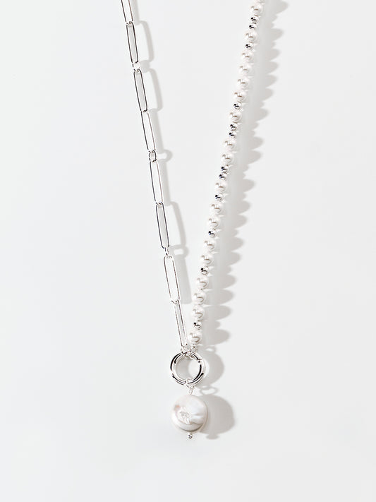 Nymph Baroque Pearl Silver Necklace