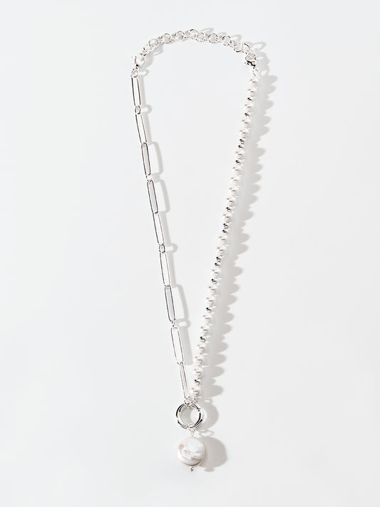 Nymph Baroque Pearl Silver Necklace