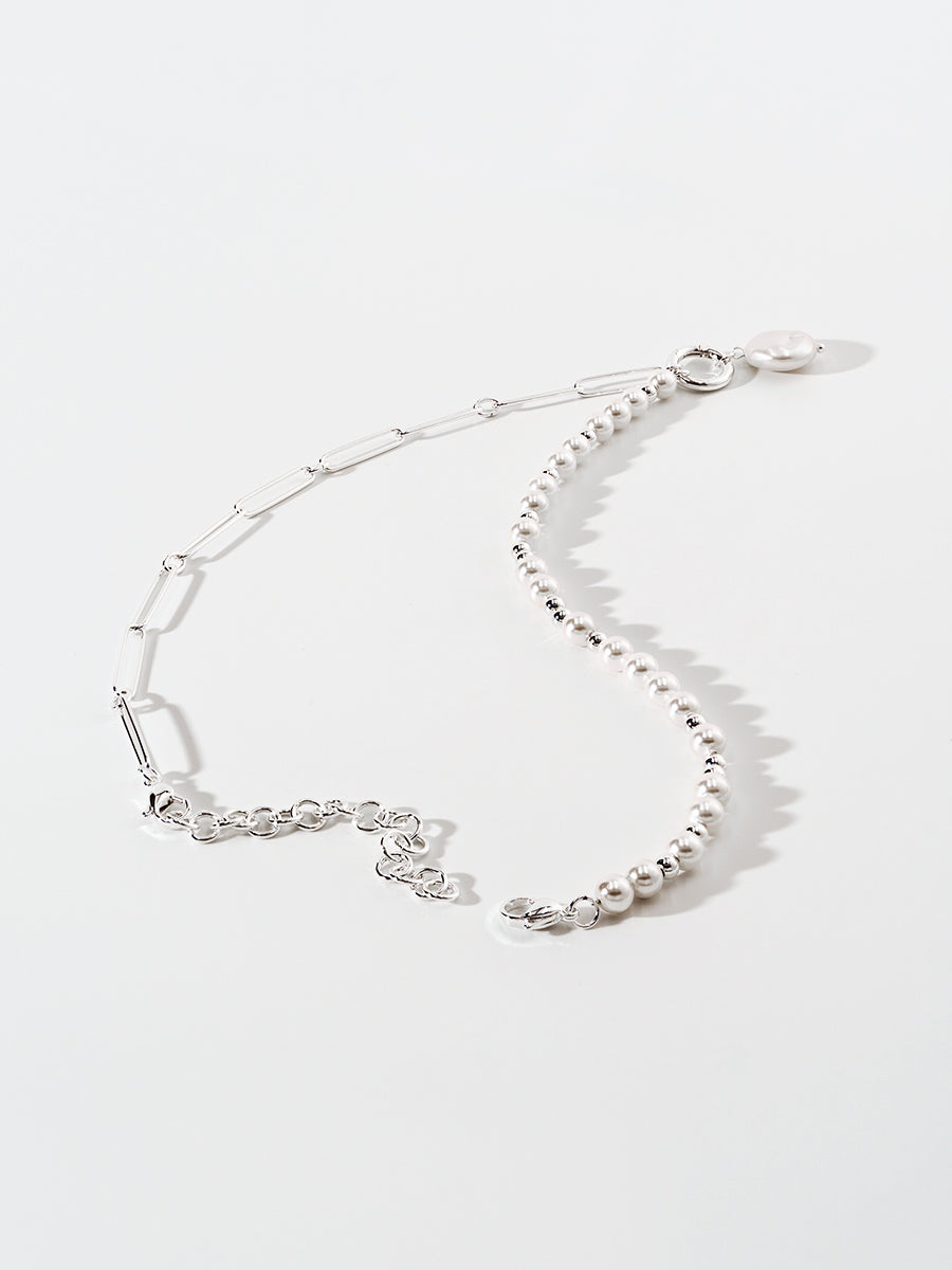 Nymph Baroque Pearl Silver Necklace