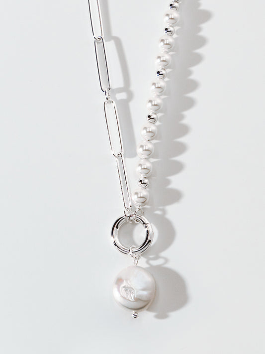 Nymph Baroque Pearl Silver Necklace