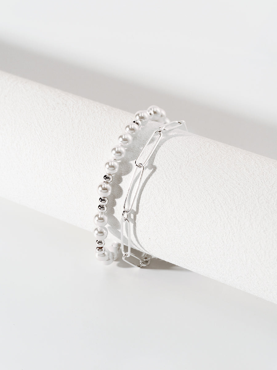 Nymph Pearl Silver Bracelets Sets