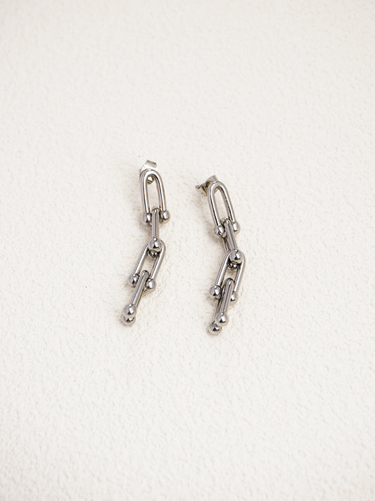 Stainless Steel Link Earring RE003
