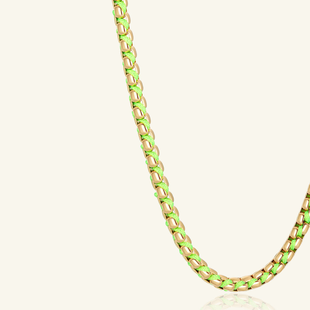 18kgold-Stainless Steel-Necklace-chartreuse-Rizzing