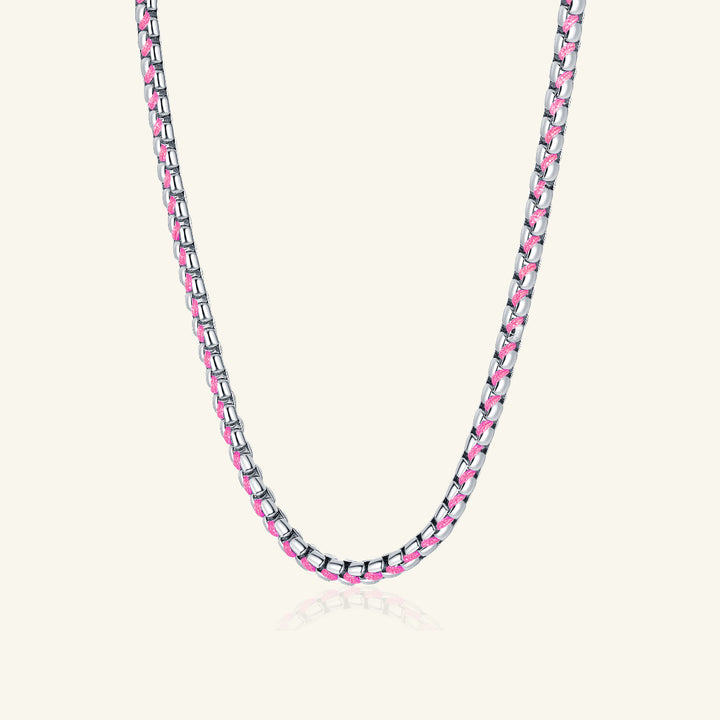 18k-Stainless Steel-Necklace-Fluorescent Pink-Rizzing