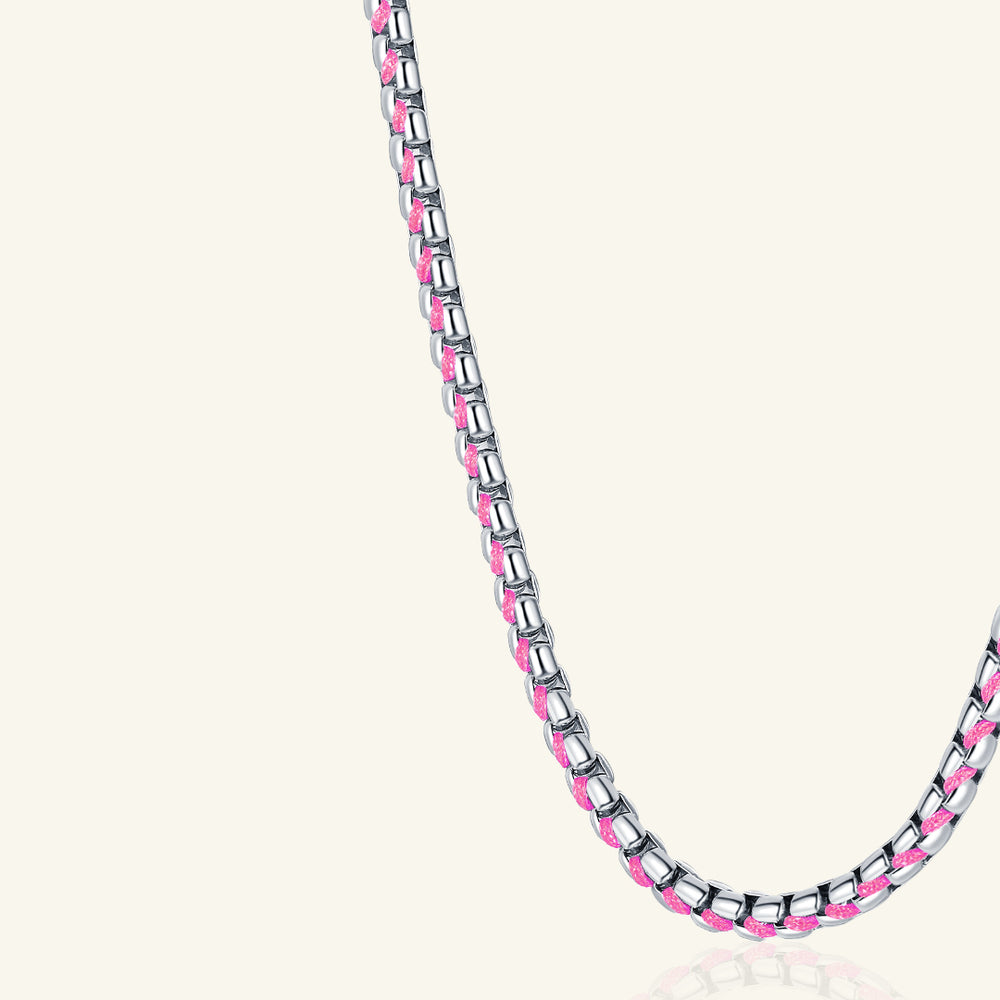 18k-Stainless Steel-Necklace-Fluorescent Pink-Rizzing