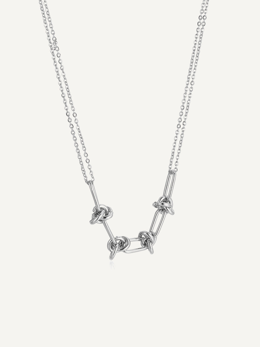 Stainless Steel-necklace-sliver-rizzing