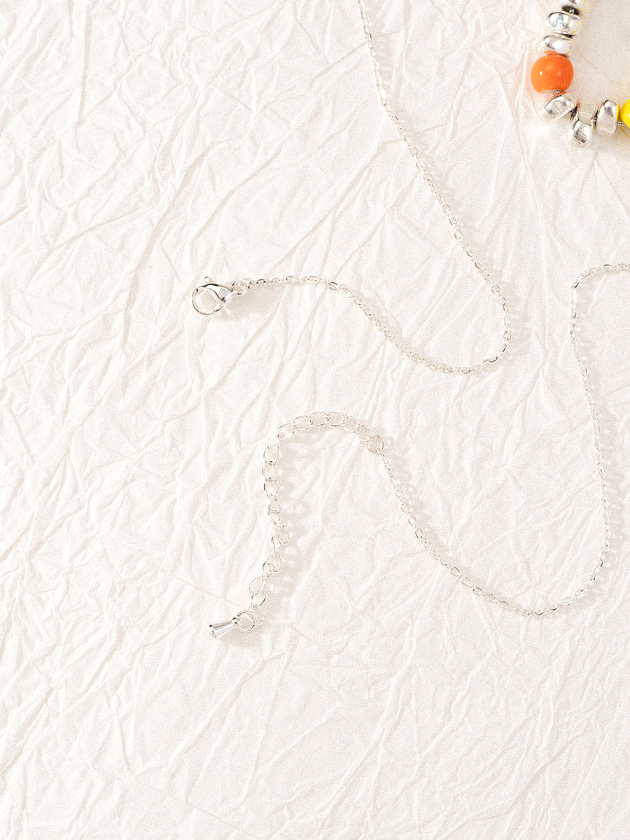 Rhythm Rainbow Silver Hematite Half-Set Necklace