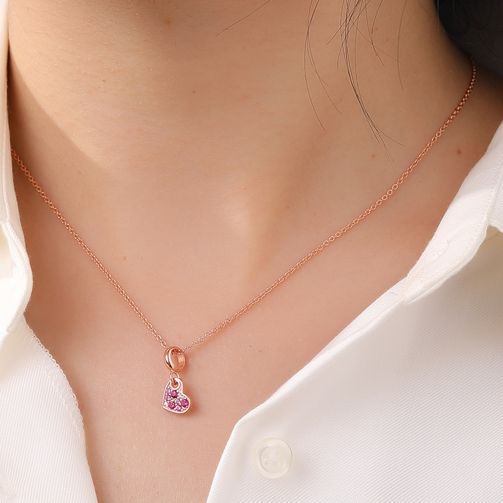 Blushing Heart Charm PC004